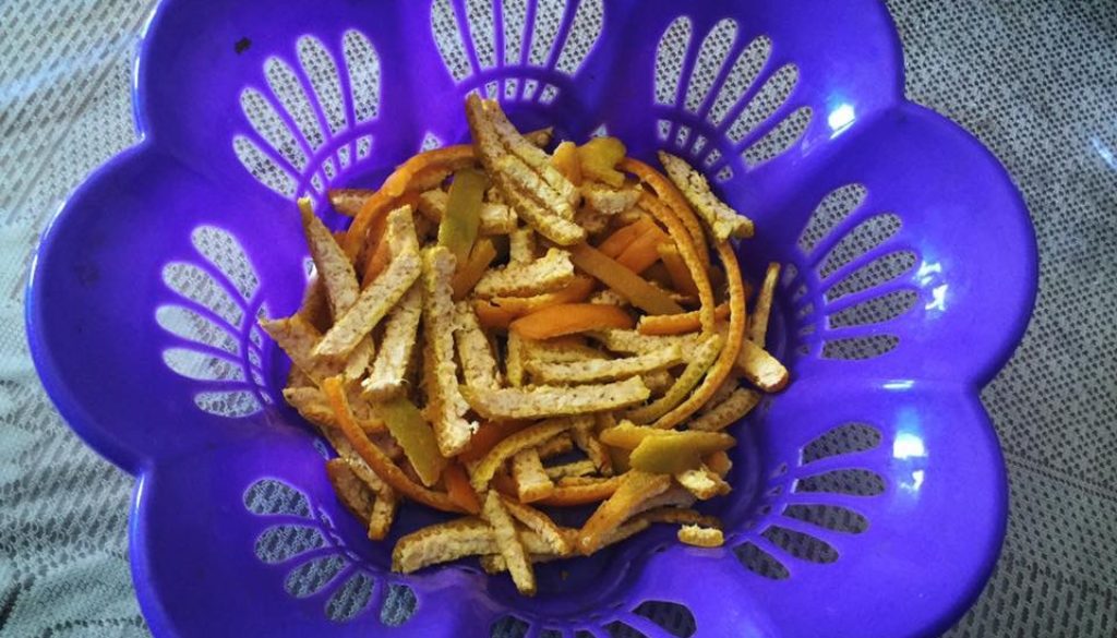 सन्तरे के छिल्को का उपयोग