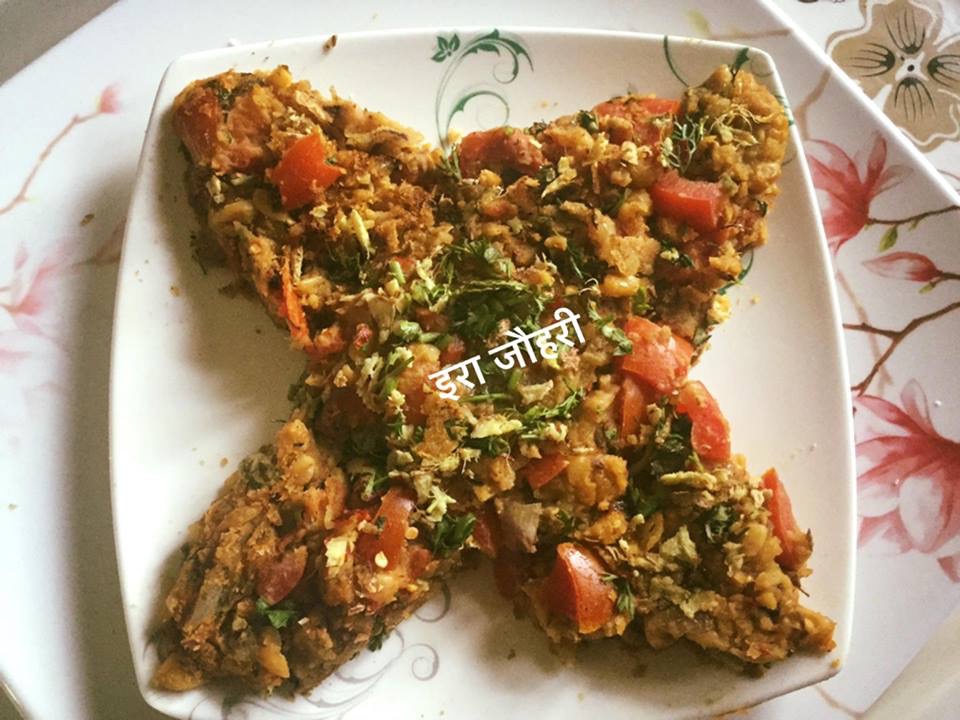 टमाटर , प्याज से छुकी चाट वाली मटर