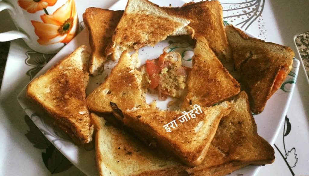 सूजी दही टमाटर के सैन्डविच