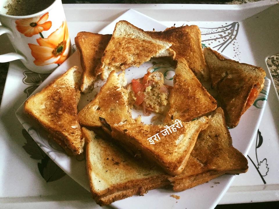 सूजी दही टमाटर के सैन्डविच