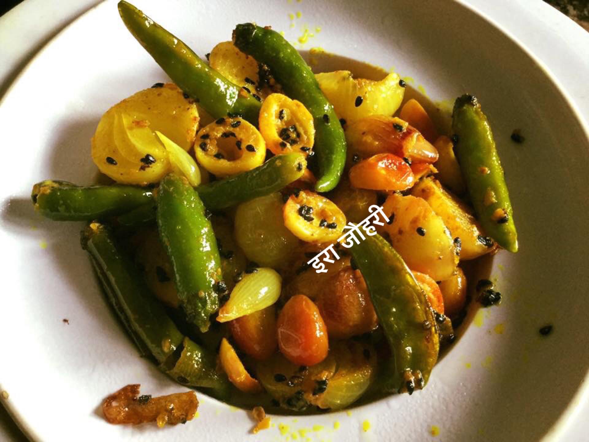 करौंदा हरीमिर्च की मिर्चौली