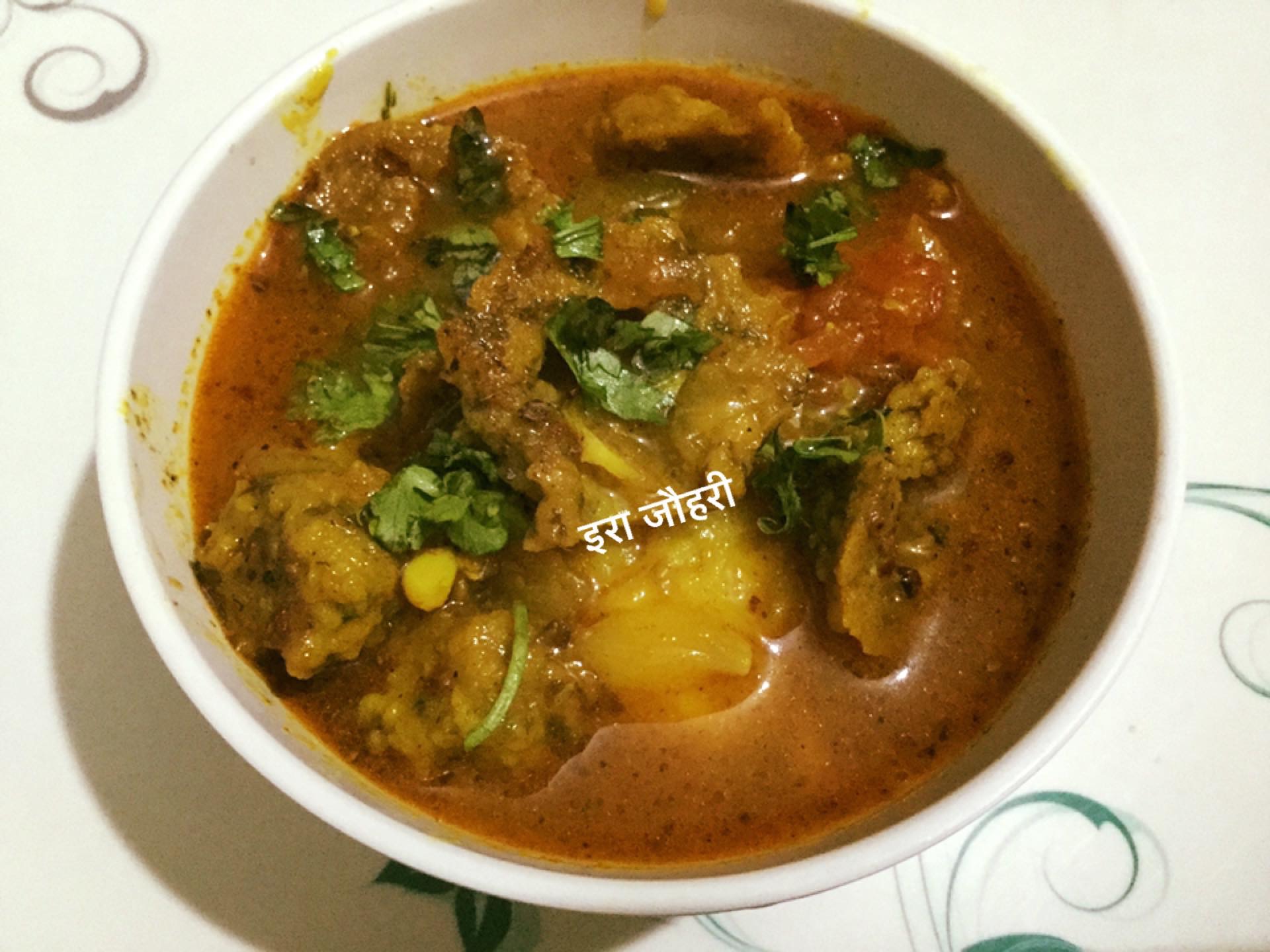 बड़ी आलू टमाटर की रसीली  सब्जी