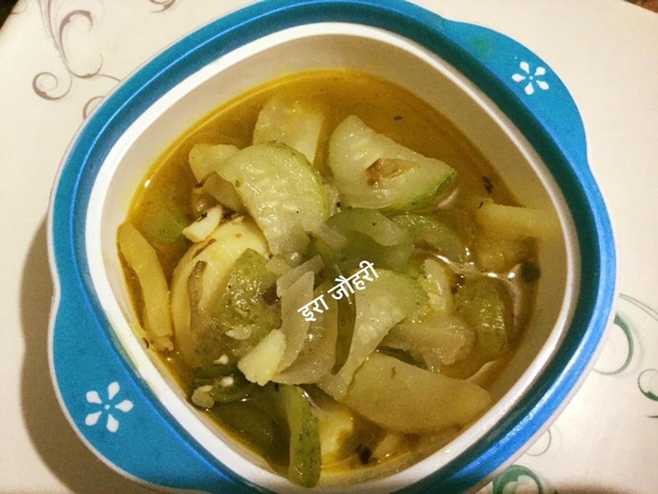 बिना मसाले की टिन्डे आलू की मजेदार सब्जी Tinda