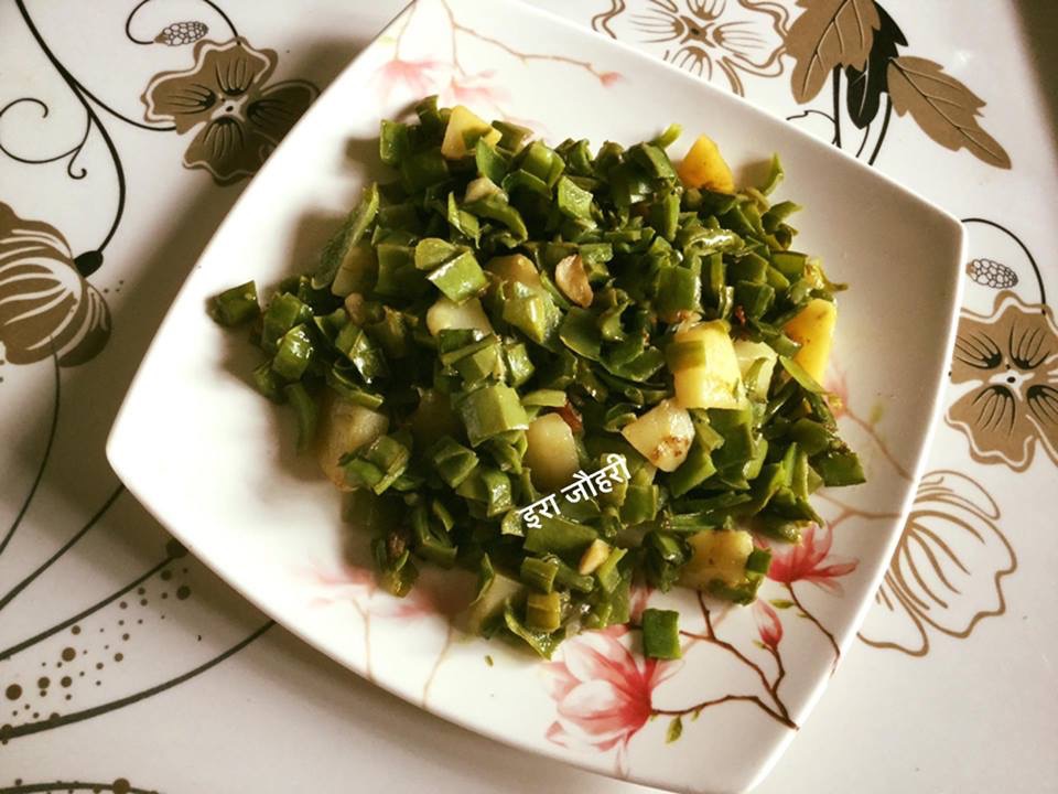 अर्रो तरोई के छिल्के की स्वादिष्ट सब्जी