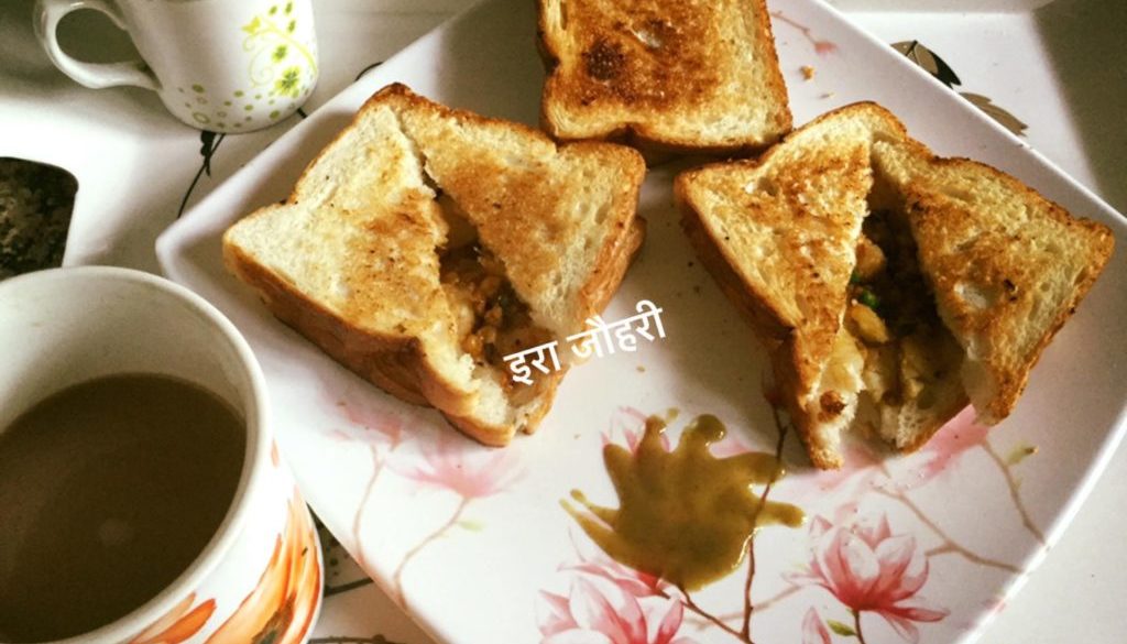 भुट्टे के मुलायम दानो और टमाटर के चटपटे सैन्डविचेज