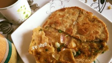 प्याज का चटपटा भरवाँ पराठा !!!!