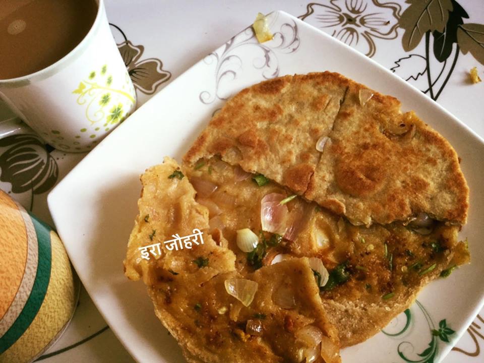 प्याज का चटपटा भरवाँ पराठा !!!!