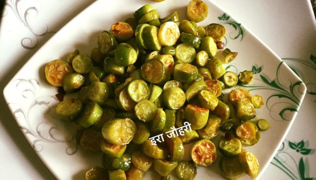 लहसुन मिर्च का बिना मसाले का कुन्दरू !!!! Kundaru