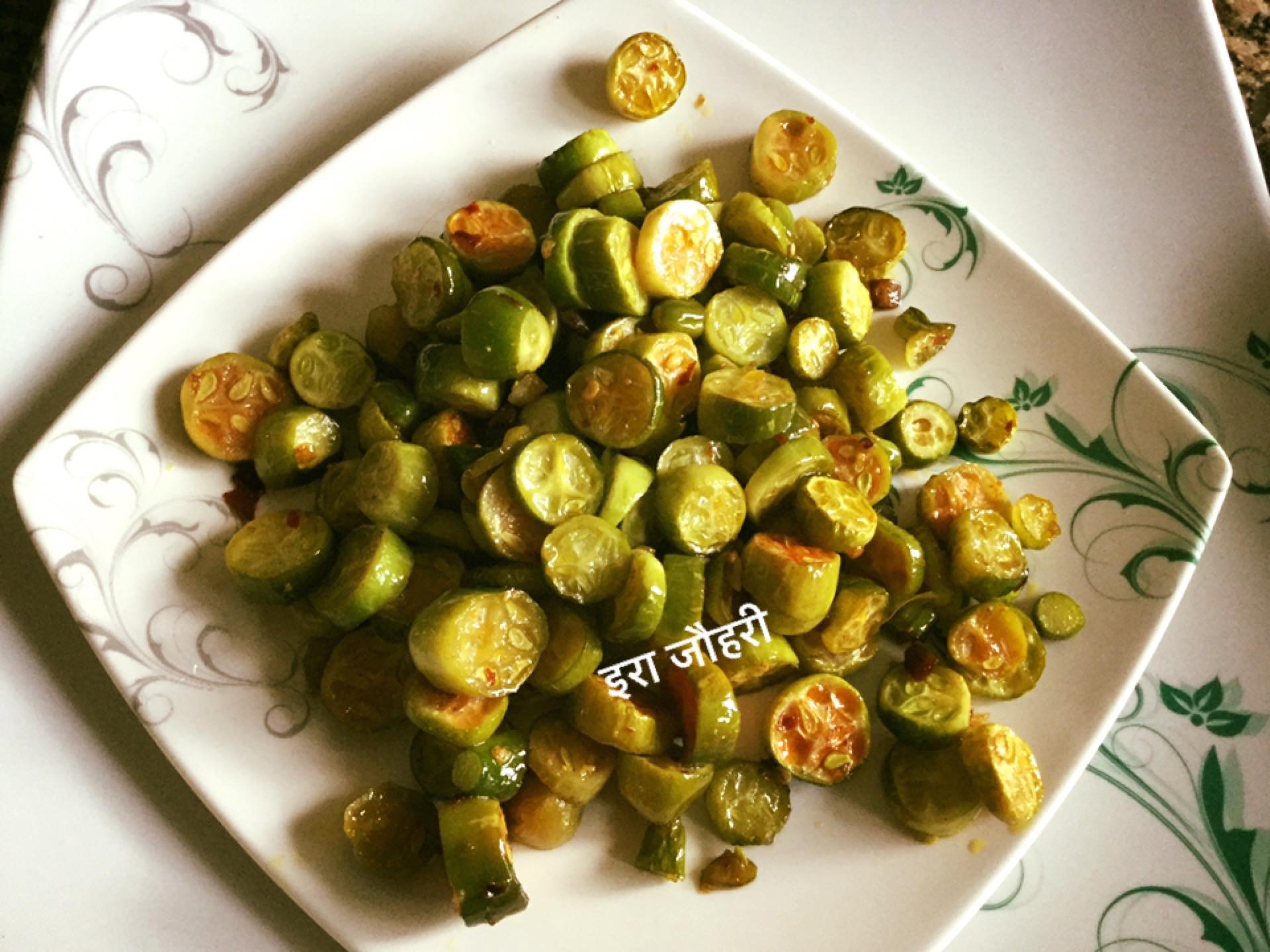 लहसुन मिर्च का बिना मसाले का कुन्दरू !!!! Kundaru