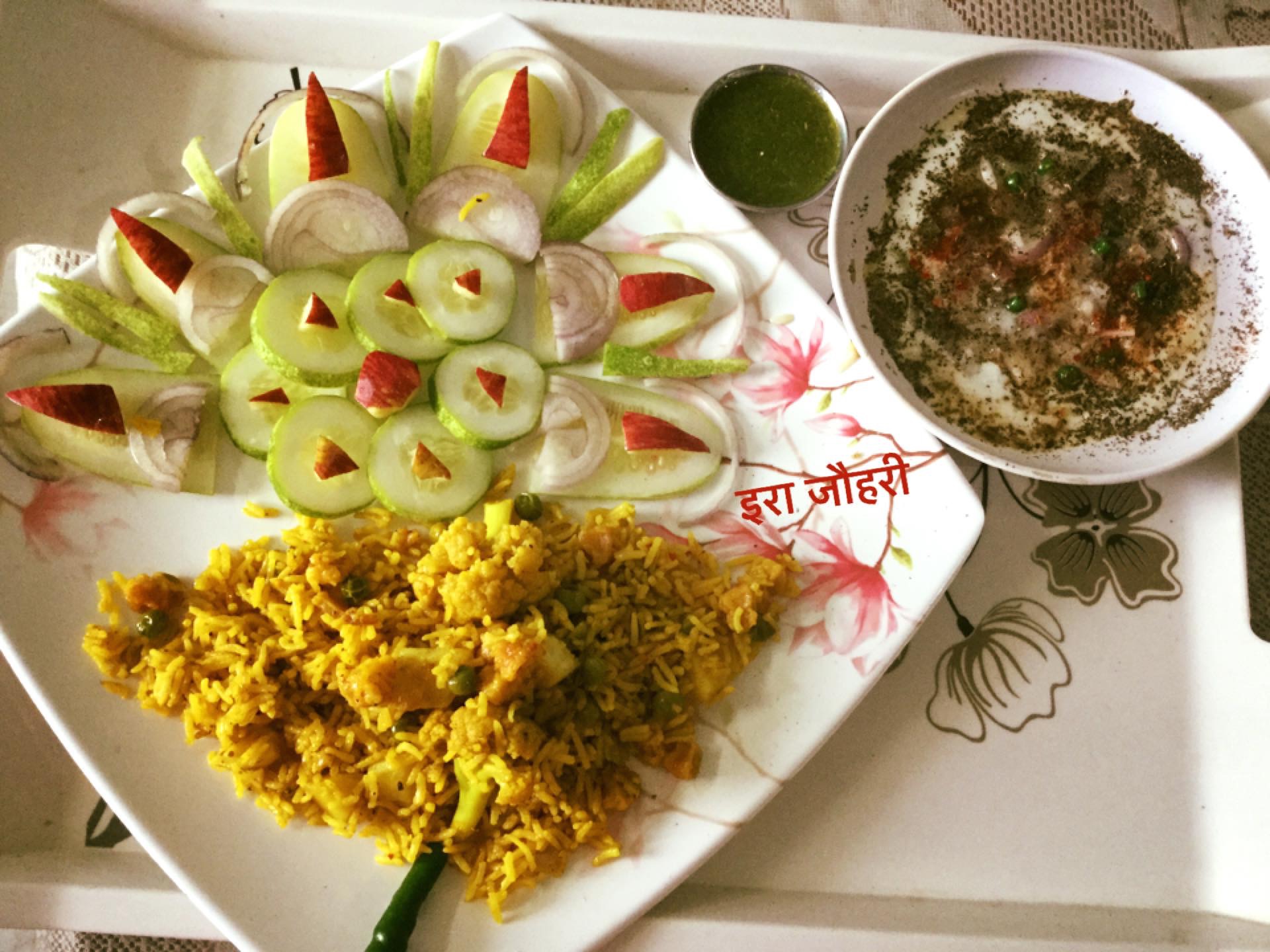 गोभी , मुँगौड़ी , आलू ,मटर की स्वादिष्ट तहरी !!!!