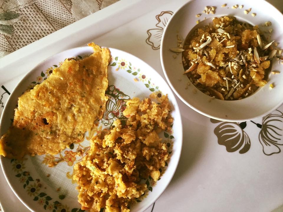 मूँग की दाल का उपमा , चीला व हलुआ