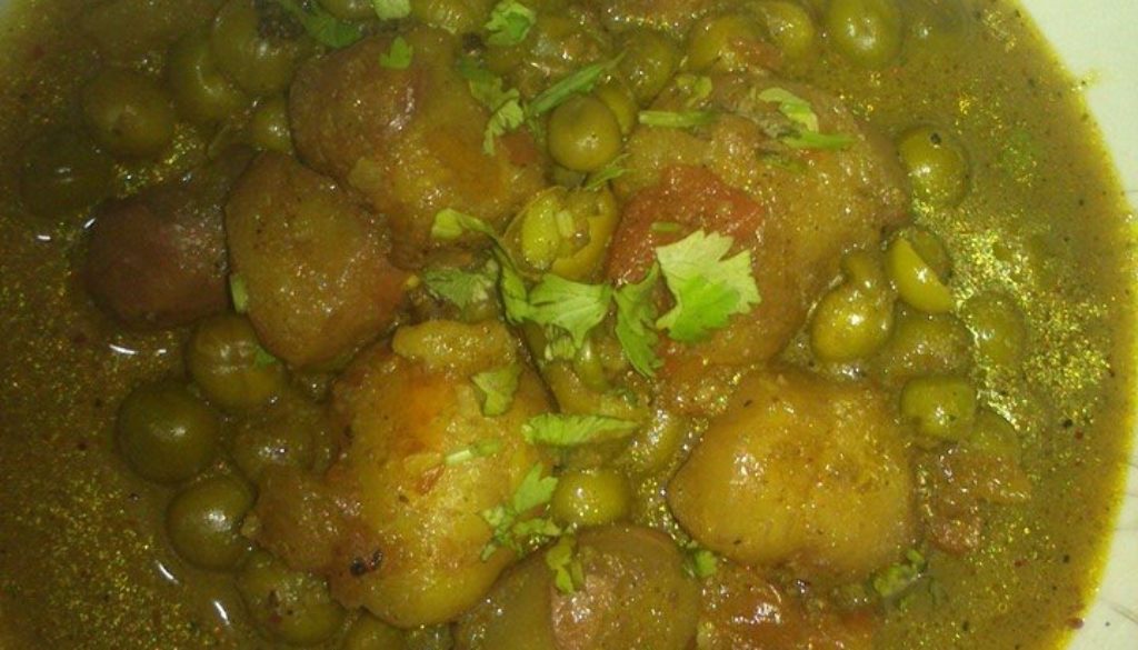 सिंघाड़ा मटर की रसीली सब्जी !!!!