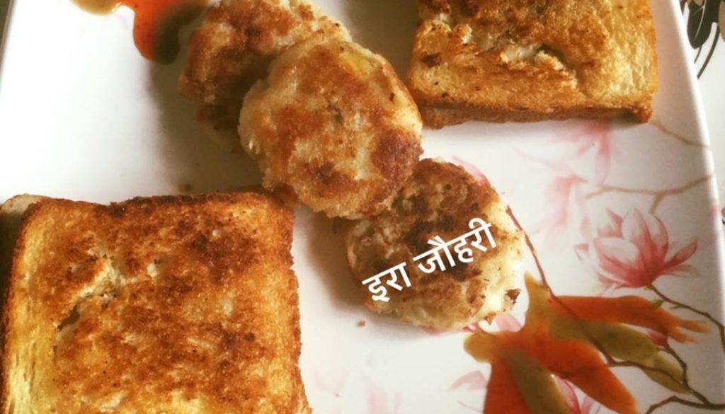 आलू भरी ब्रेड की टिक्की और सैन्डविच