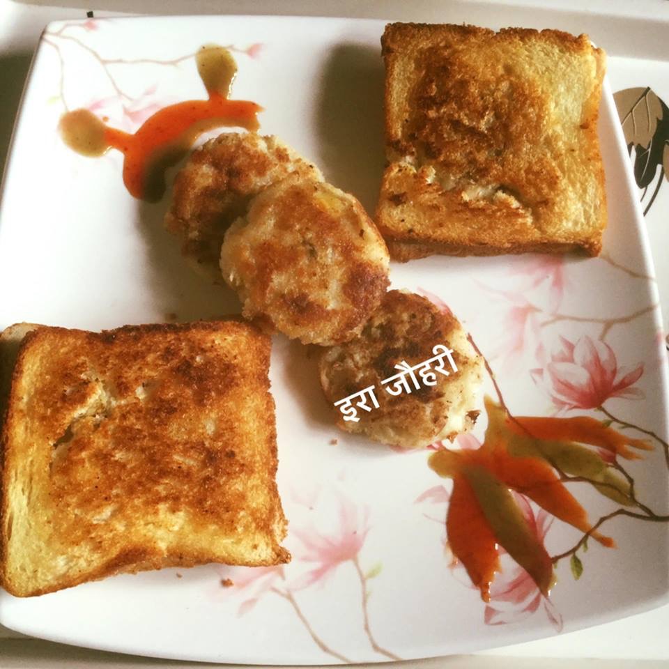 आलू भरी ब्रेड की टिक्की और सैन्डविच