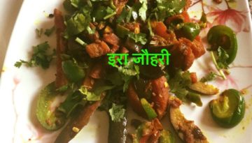 गाजर , बैंगन , शिमलामिर्च व टमाटर की मिक्स सब्जी !!!