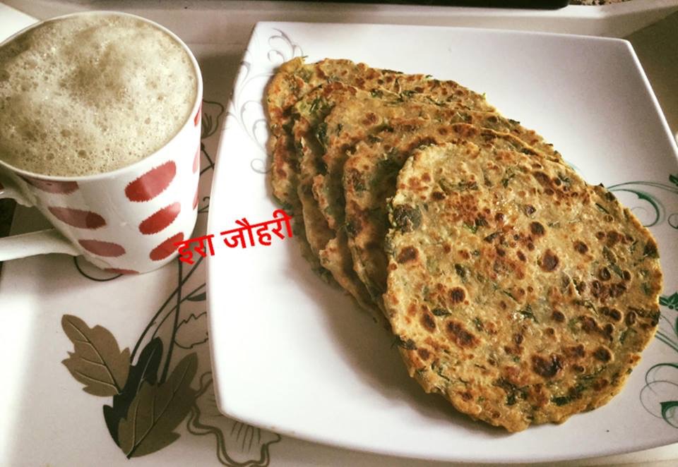 हरी  मेंथी का करारा पराठा !!!