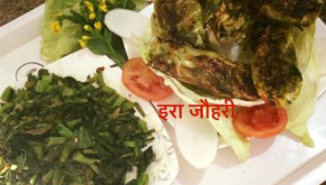 पत्तागोभी के पत्तो से बने चटपटे मज़ेदार पत्तारोल्स् ,उत्तर भारतीय देशी तरीके से बना सरसो का साग और पराठा !!!!