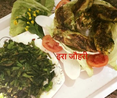 पत्तागोभी के पत्तो से बने चटपटे मज़ेदार पत्तारोल्स् ,उत्तर भारतीय देशी तरीके से बना सरसो का साग और पराठा !!!!