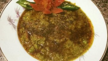 हरी मटर का निमोना !!!