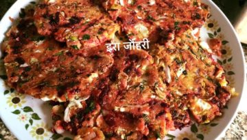 चुकन्दर , बन्दगोभी व मक्के की रंगीली कचौड़ी !!!!!