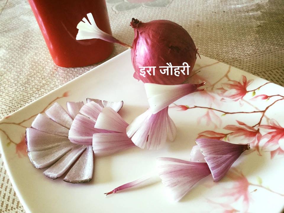 प्याज से सजाये सलाद