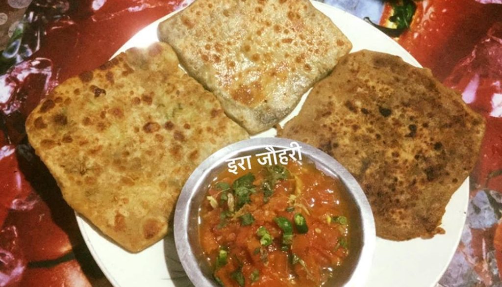 चौकोर भरवाँ पराठा व रोटी !!!