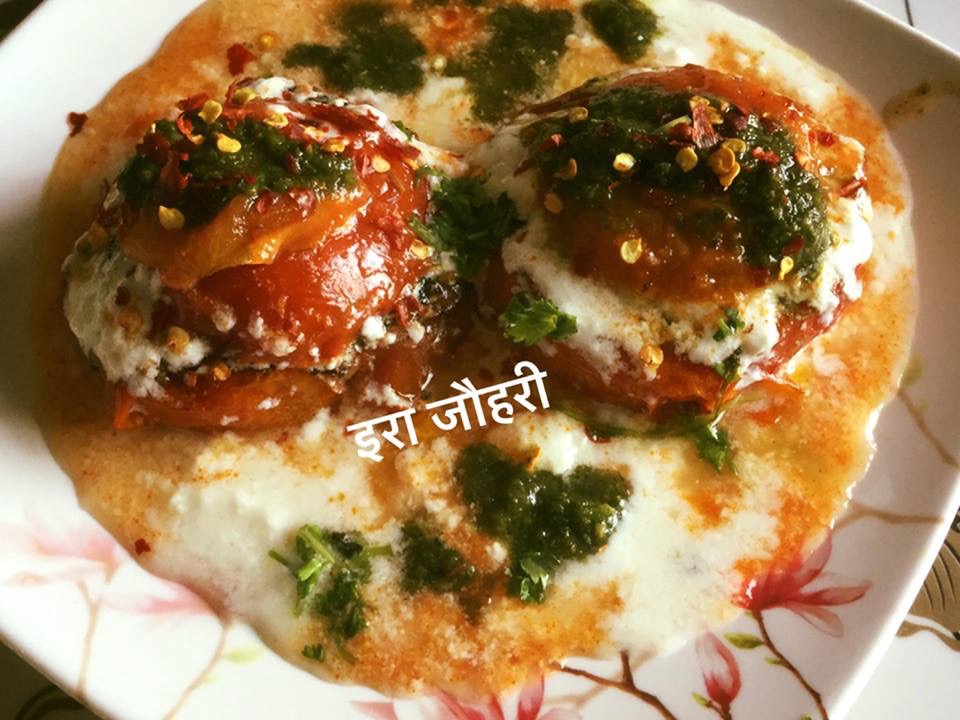 फलाहारी भरवाँ टमाटर !!!! या फलाहारी टिक्की !!