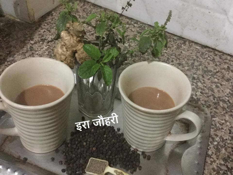 अदरक तुलसी वाली देसी चाय