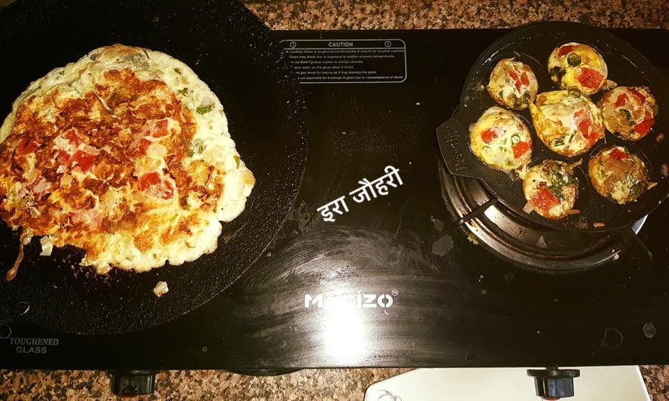 अन्डा अप्पम व ऑमलेट